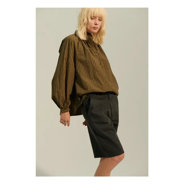 Blouse Paxos Carreaux | Vert kaki