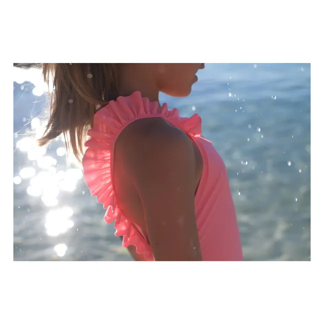 1 Piece Swimsuit Anti-UV Recycled Fibers | Coral