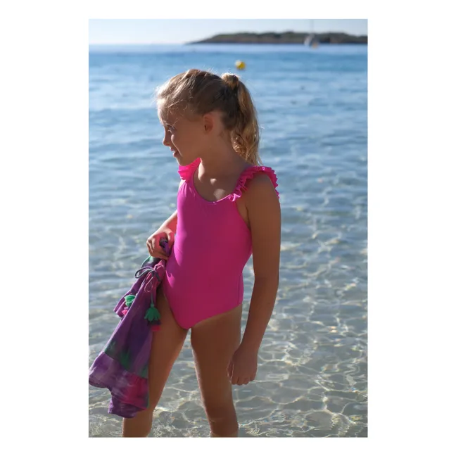 1 Piece Swimsuit Anti-UV Recycled Fibers | Fuchsia