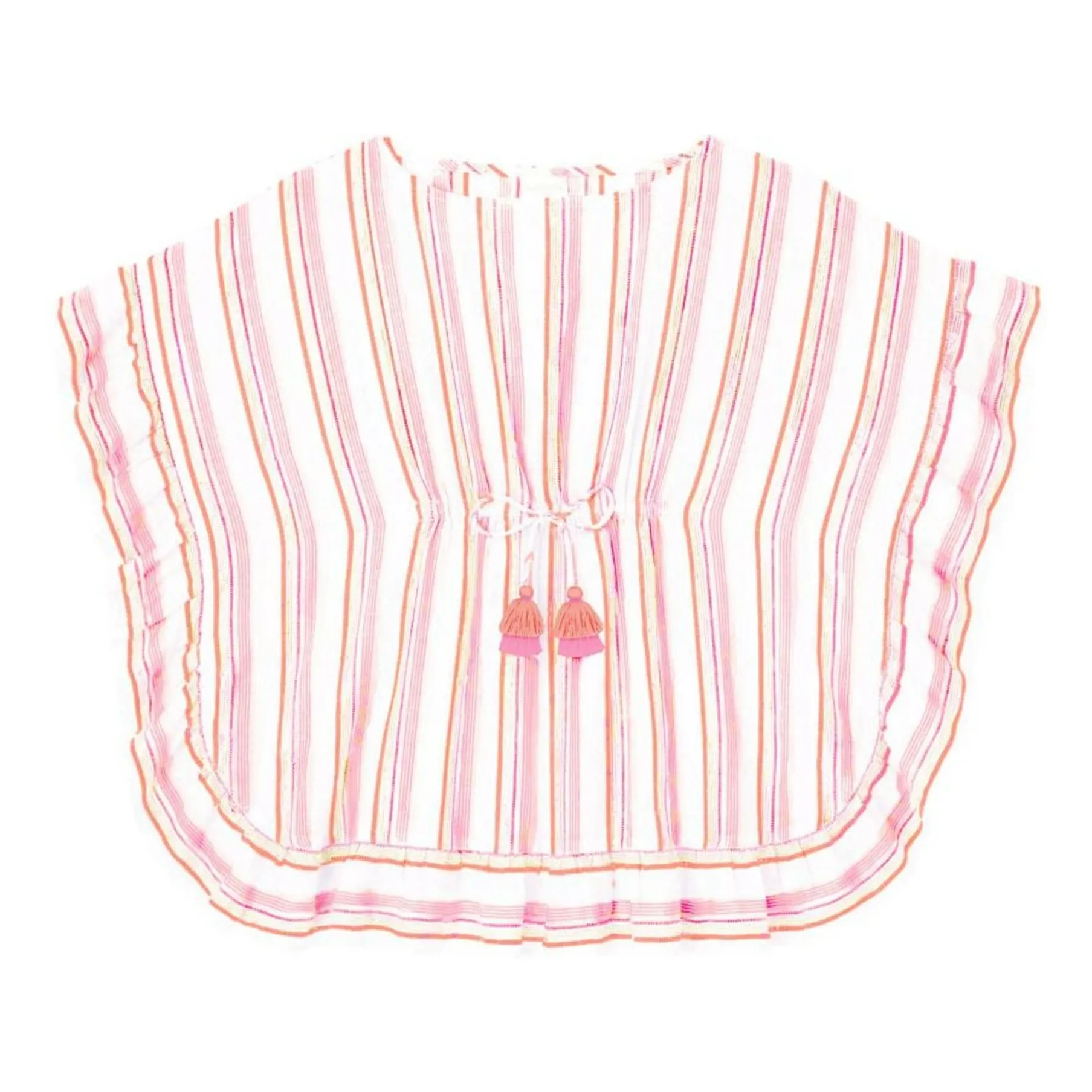 Lison Paris Pink Striped Metallic Caftan