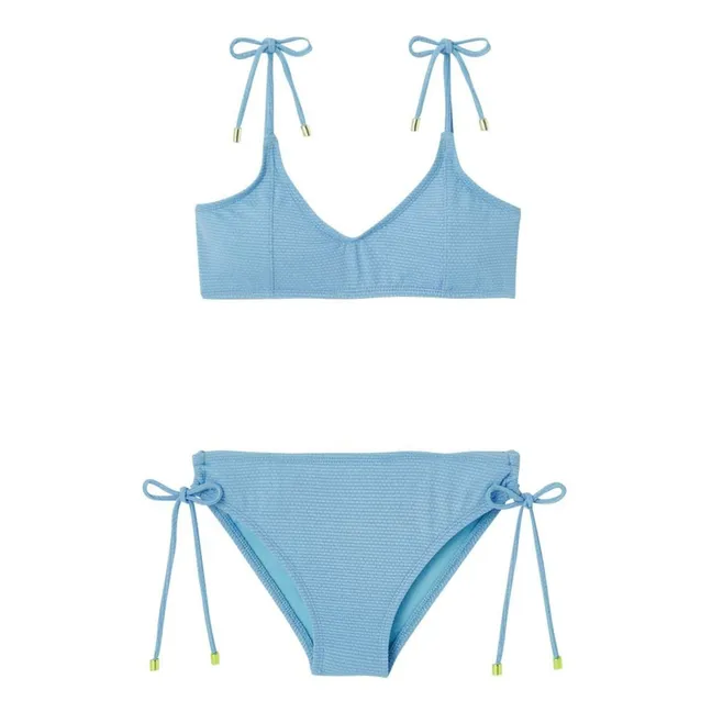 Bahamas Metallic 2-Piece Swimsuit | Light blue