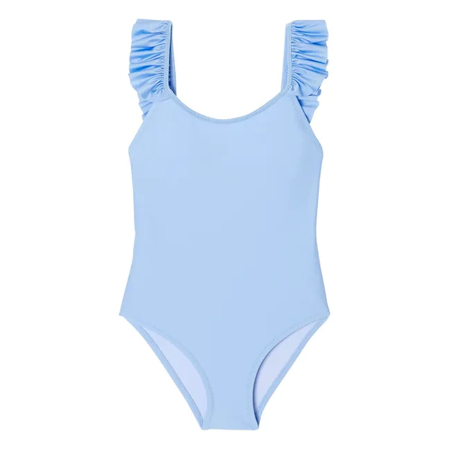 1 Piece Swimsuit Anti-UV Recycled Fibers | Light blue