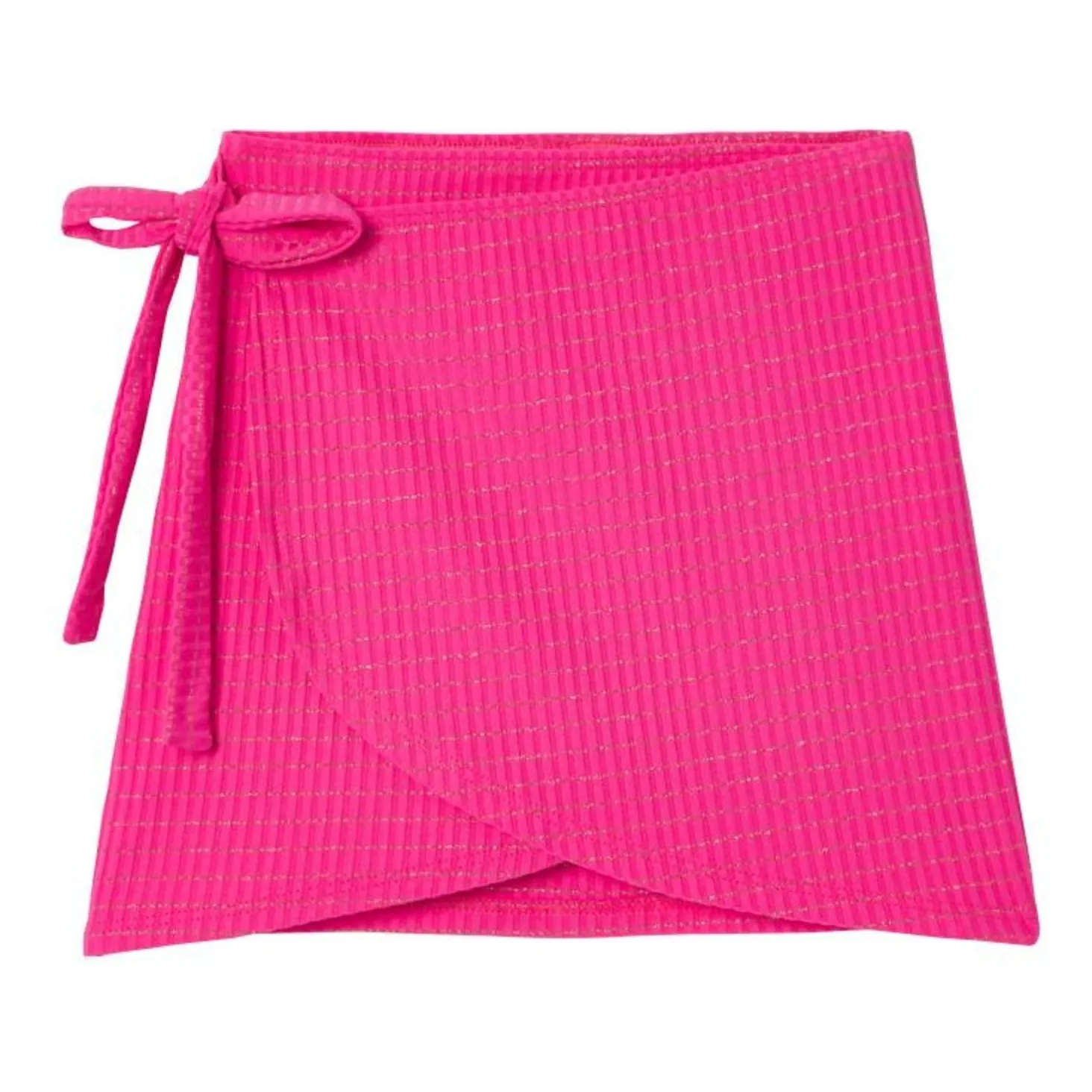 Lison Paris Fuchsia Striped Metallic Swim Skirt