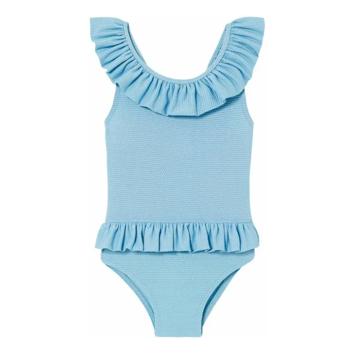 Maillot de Bain à Volants Métallisé | Bleu ciel- Image produit n°0