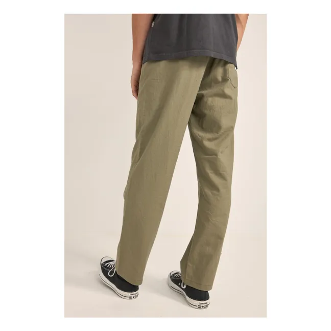Pantalones Jam Lino | Verde oliva