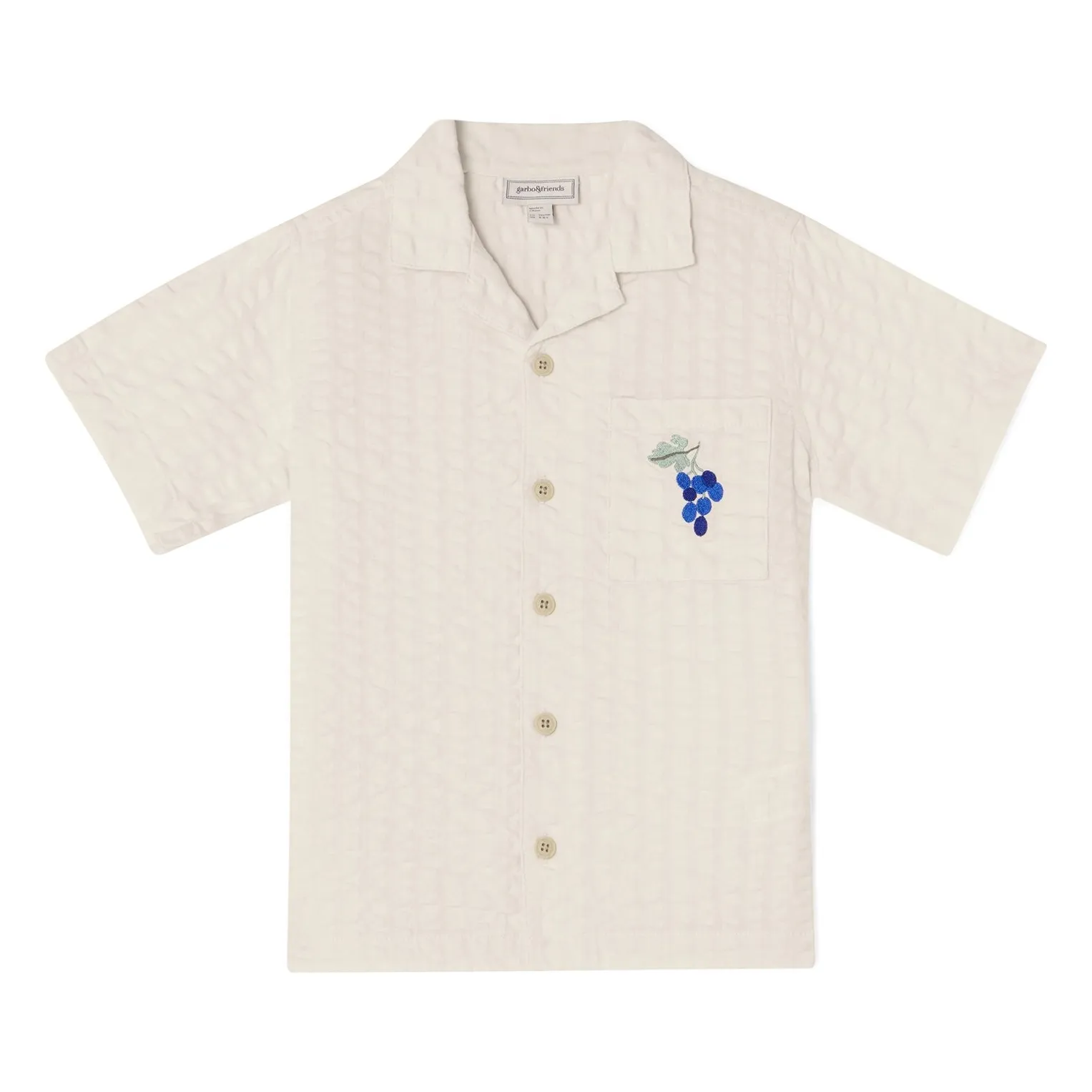 Garbo&Friends Ecru Grappe Gaufrée Shirt