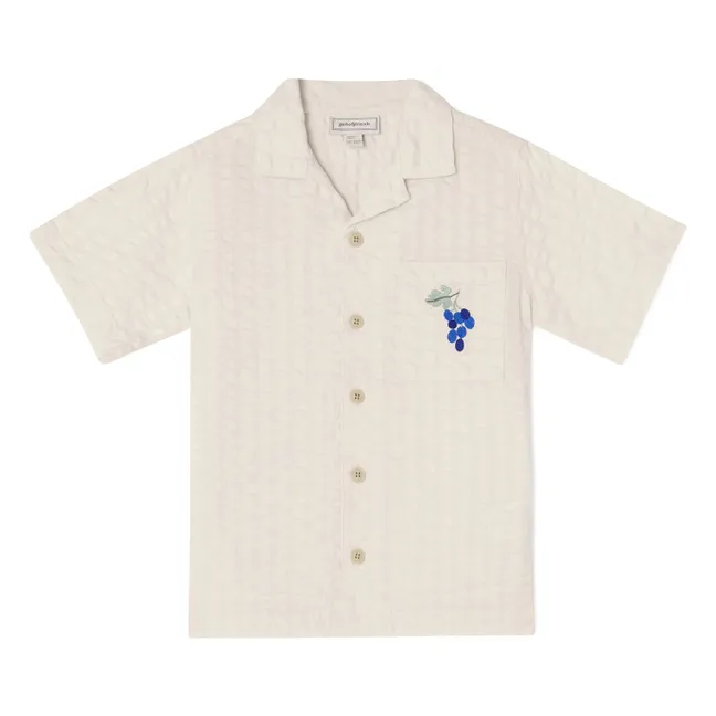 Camicia Grappe Gaufrée | Ecru