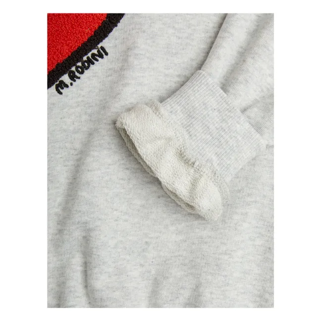 Sweatshirt Arrowed Heart Baumwolle | Grau Meliert