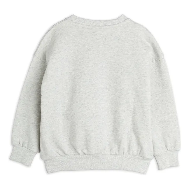 Sweatshirt Arrowed Heart Baumwolle | Grau Meliert