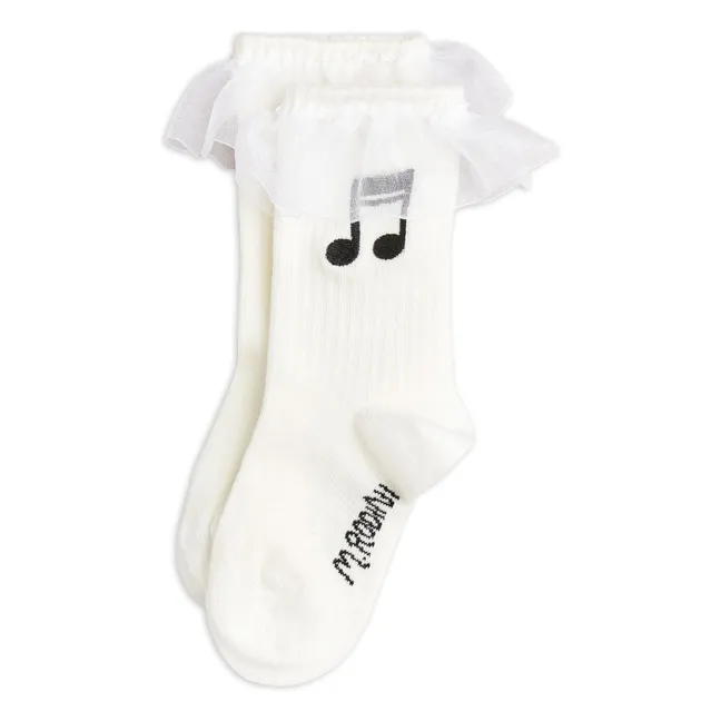 Socken Note Bio-Baumwolle | Weiß
