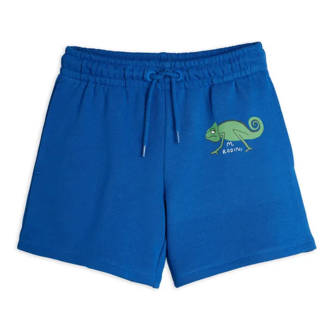 Shorts Eidechse Bio-Baumwolle | Blau