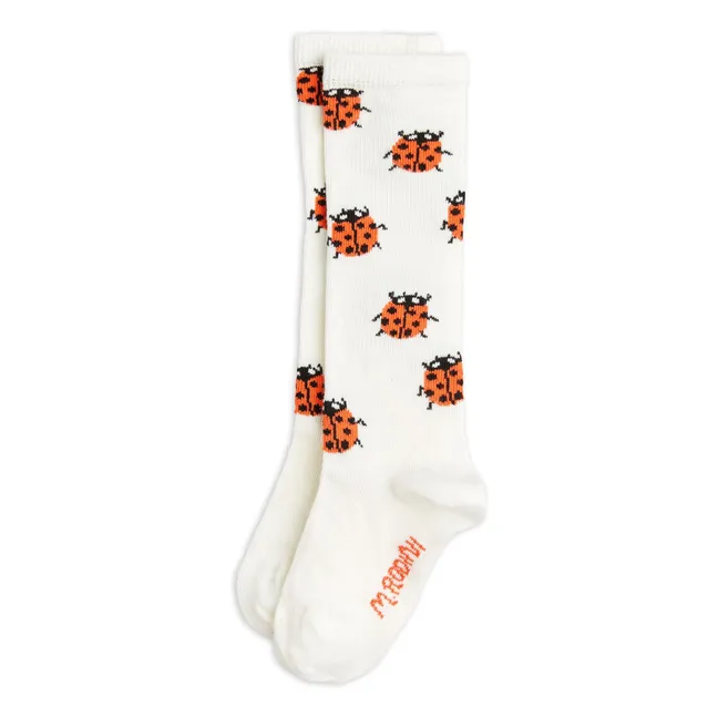 Socken Marienkäfer Bio-Baumwolle | Weiß