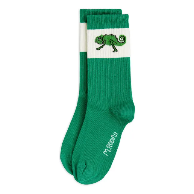 Socken Eidechse Bio-Baumwolle | Grün