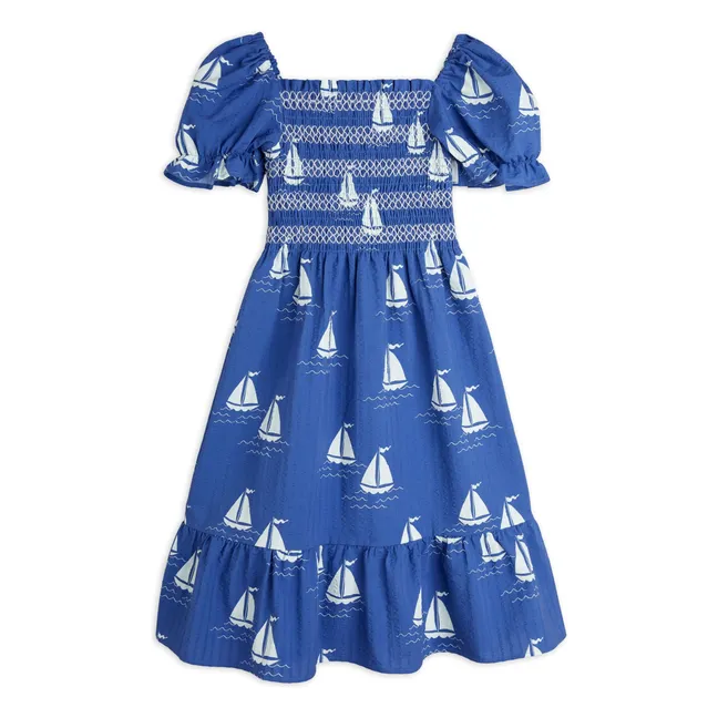 Kleid Bateaux Bio-Baumwolle | Blau