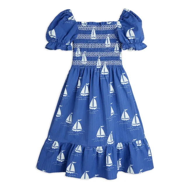 Kleid Bateaux Bio-Baumwolle | Blau