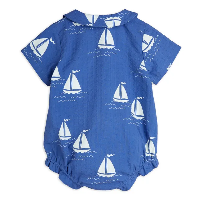 Strampelanzug Bateaux Bio-Baumwolle | Blau