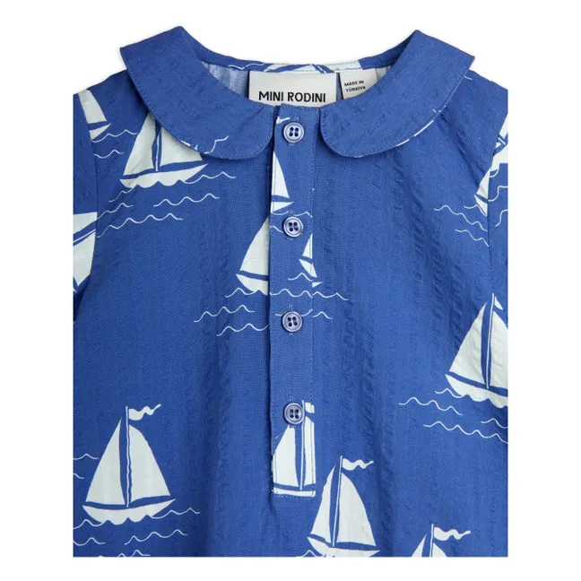 Strampelanzug Bateaux Bio-Baumwolle | Blau