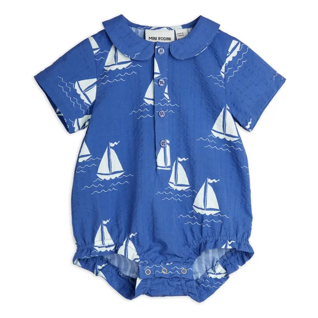 Strampelanzug Bateaux Bio-Baumwolle | Blau