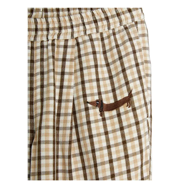Gingham pants | Beige