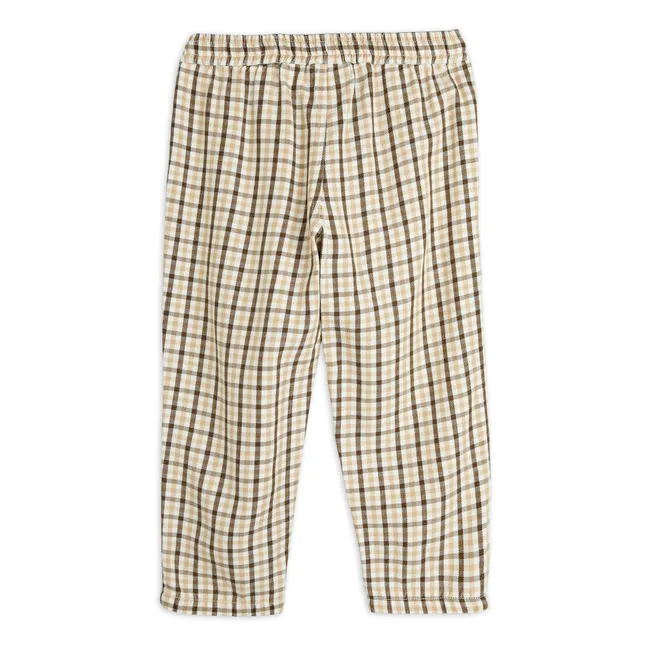 Gingham pants | Beige