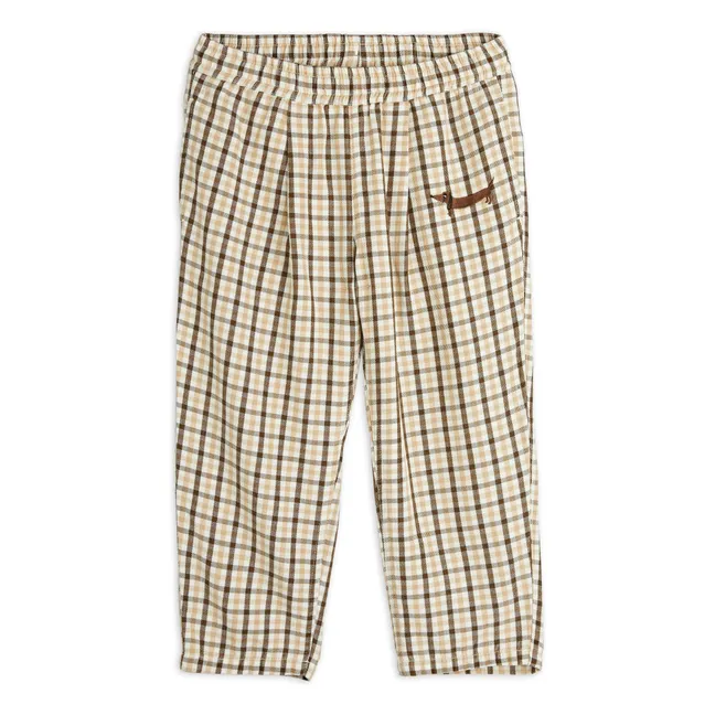Gingham pants | Beige