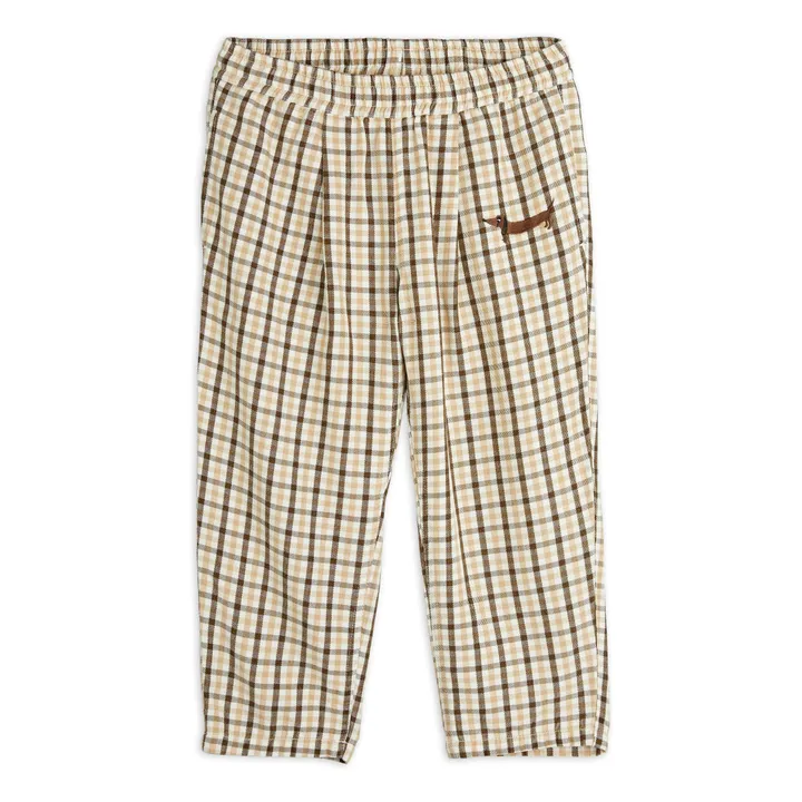 Pantalon Gingham | Beige- Image produit n°0