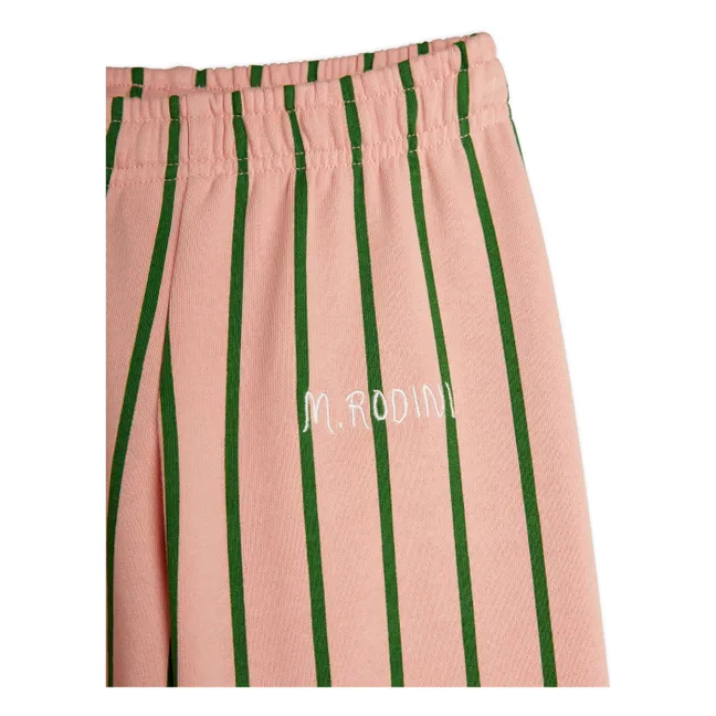 Jogger Rayé Coton Bio | Rose