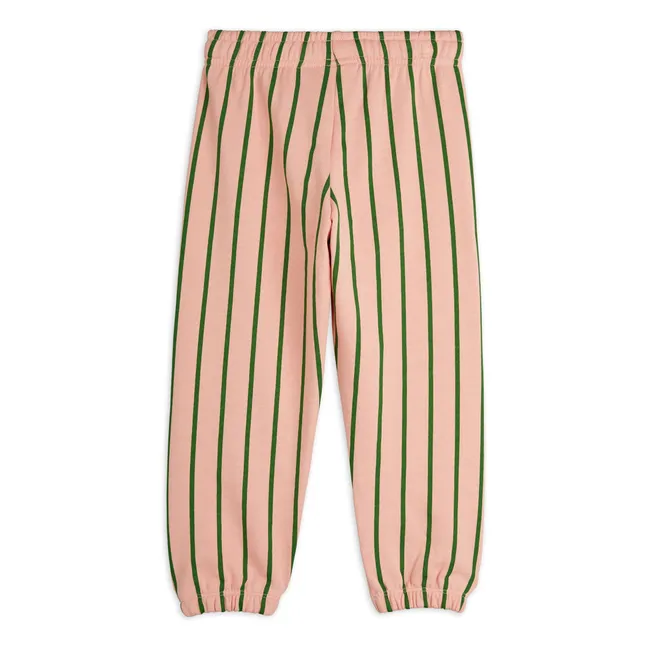 Jogger Rayé Coton Bio | Rose
