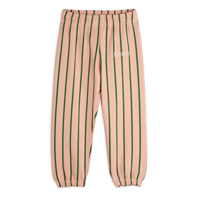 Jogger Rayé Coton Bio | Rose
