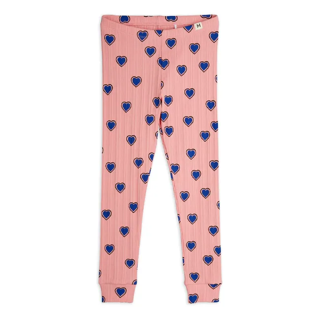 Legging Coeurs Coton Bio | Rose