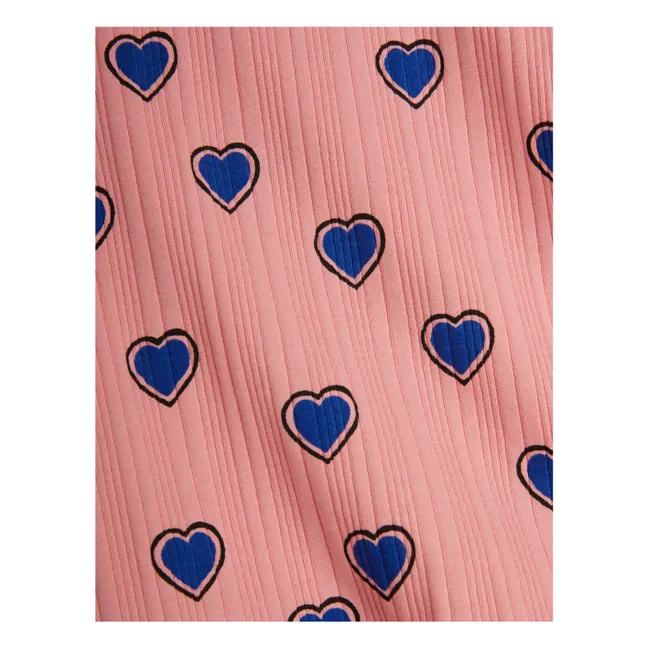 Legging Coeurs Coton Bio | Rose
