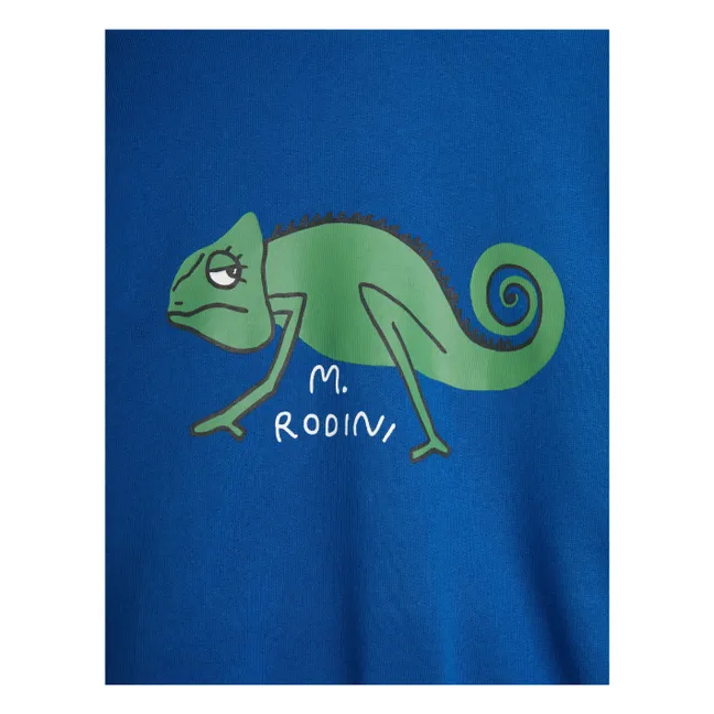 Felpa in cotone organico Lizard | Blu