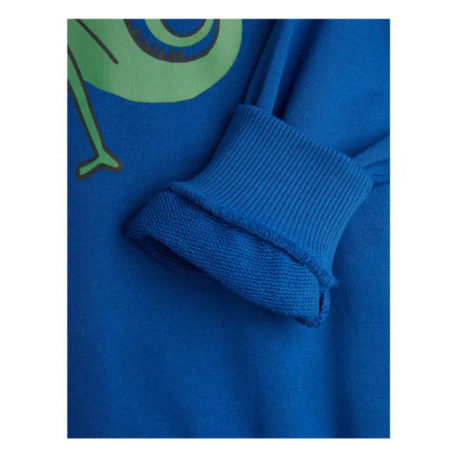 Felpa in cotone organico Lizard | Blu