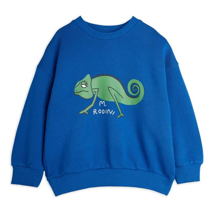 Sweat Lézard Coton Bio | Bleu- Image produit n°0