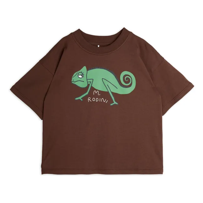 T-Shirt Eidechse Bio-Baumwolle | Braun