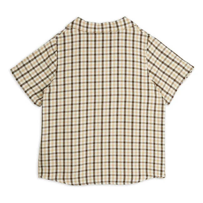 Gingham-Hemd | Beige