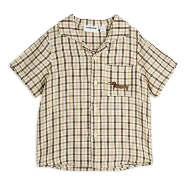 Gingham-Hemd | Beige