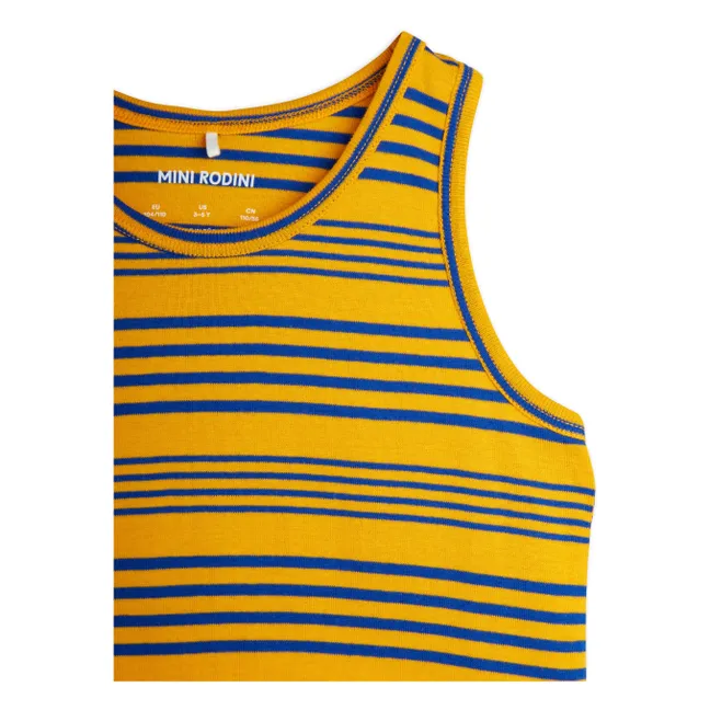 Gestreiftes Tanktop aus Bio-Baumwolle | Orange