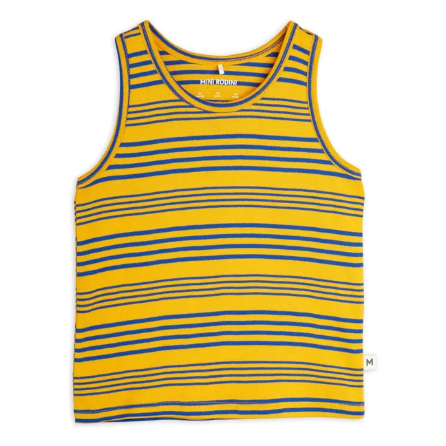 Gestreiftes Tanktop aus Bio-Baumwolle | Orange