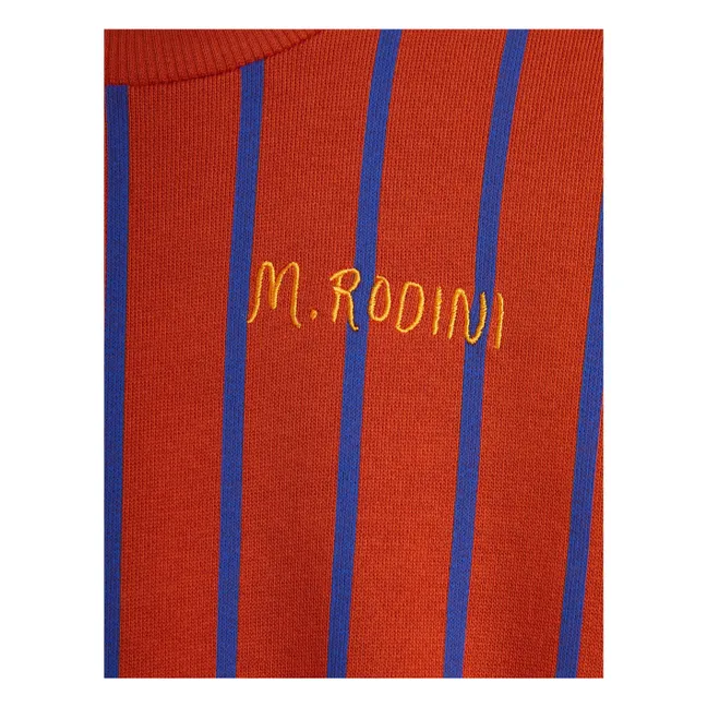 Felpa a righe in cotone biologico | Rosso