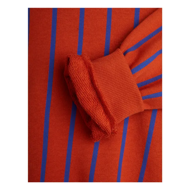 Felpa a righe in cotone biologico | Rosso