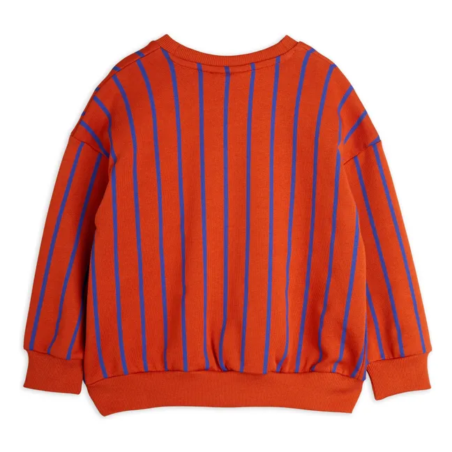 Felpa a righe in cotone biologico | Rosso