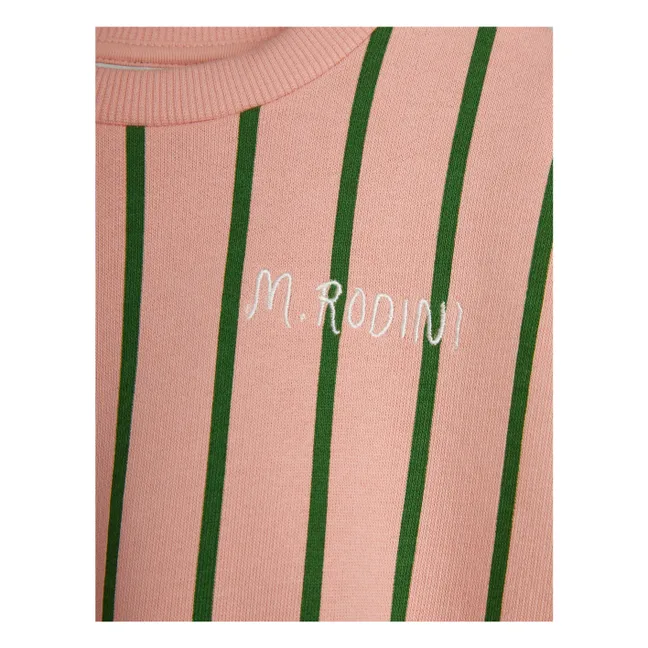 Gestreiftes Sweatshirt aus Bio-Baumwolle | Pfirsichfarben