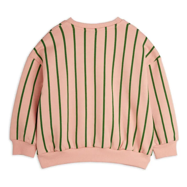 Gestreiftes Sweatshirt aus Bio-Baumwolle | Pfirsichfarben