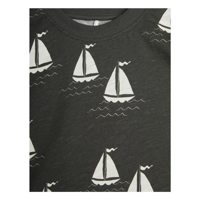 T-Shirt Boote aus Bio-Baumwolle | Dunkelgrau