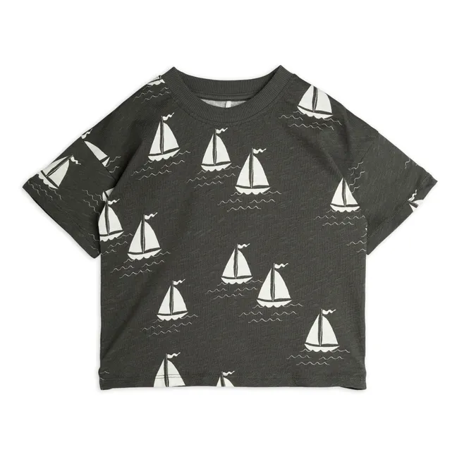 T-Shirt Boote aus Bio-Baumwolle | Dunkelgrau