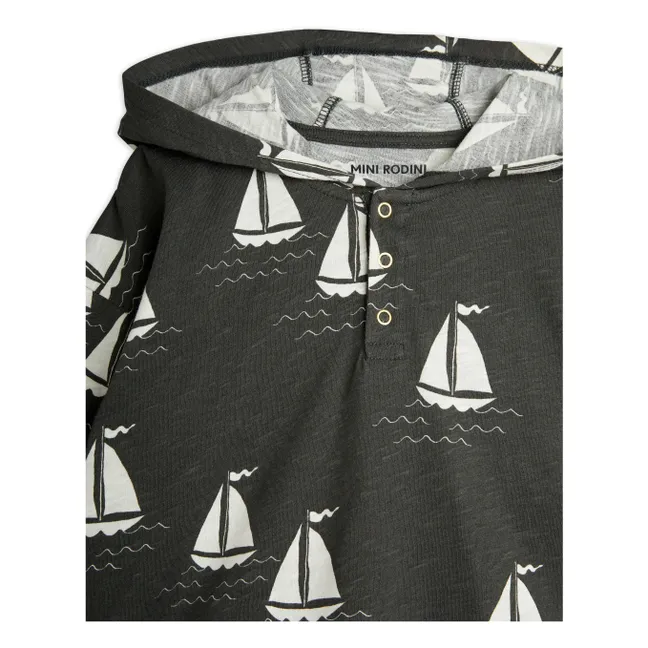Sudadera Bateaux Algodón Ecológico | Negro