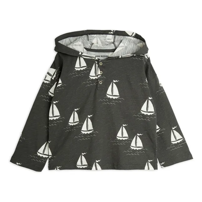 Sudadera Bateaux Algodón Ecológico | Negro