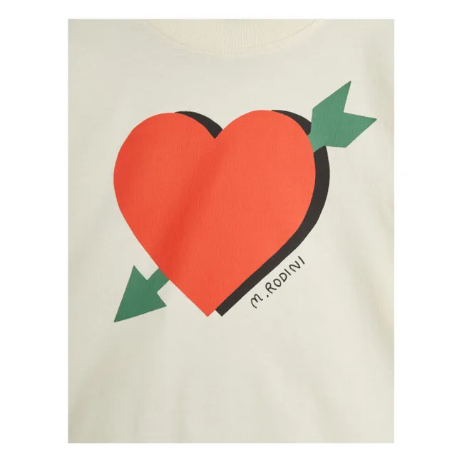 Camiseta de algodón orgánico Heart Arrow | Crudo