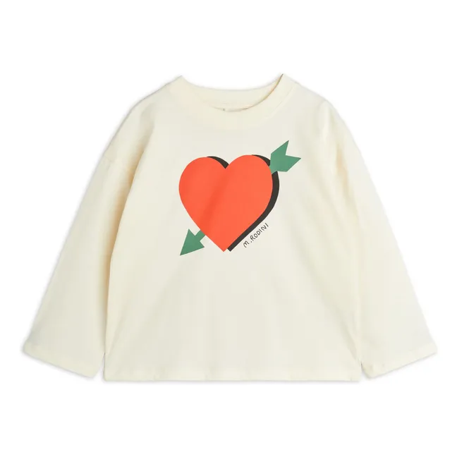 Camiseta de algodón orgánico Heart Arrow | Crudo